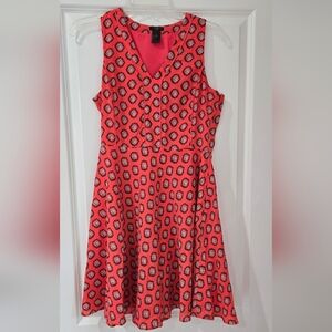 Coral Vibrant Fun Dress♡~